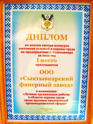 Лучшая организация работы в области охраны труда среди крупных предприятий производственной сферы