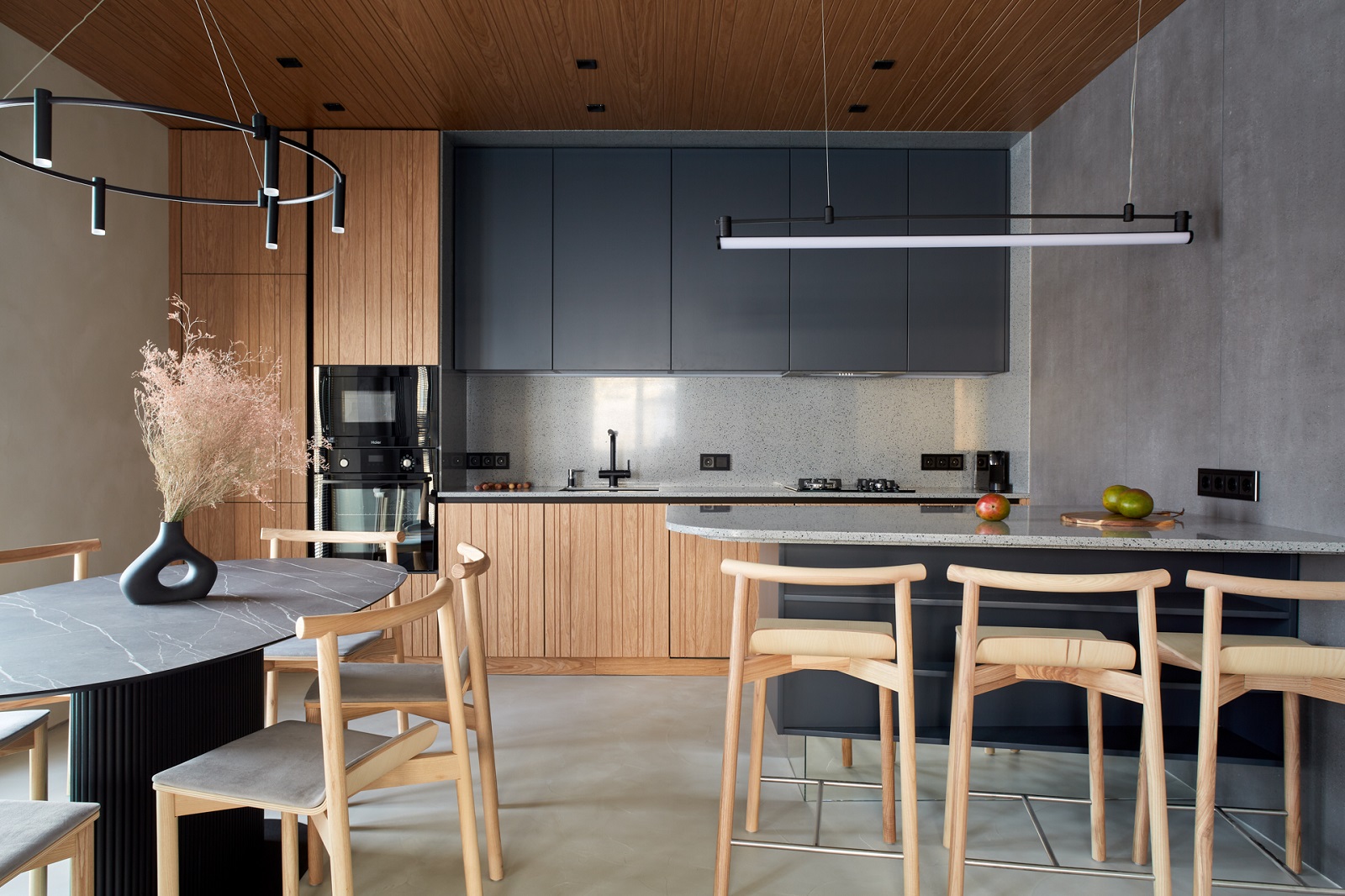 Chipboard Lamarty in the decor "Graphite" in the project "Dachny otvet" on the NTV channel