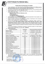 DECLARATION OF PERFORMANCE Birch film-faced plywood for building purpose glued on the basis of phenol-formaldehyde resin (WBP)