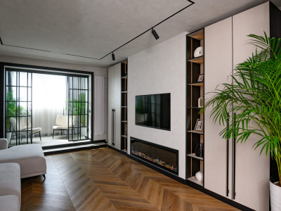 Lamarty chipboard in the "Kvartirny Vopros” project on NTV. “The Queen's Gambit” for the living room of Gleb Zheglov