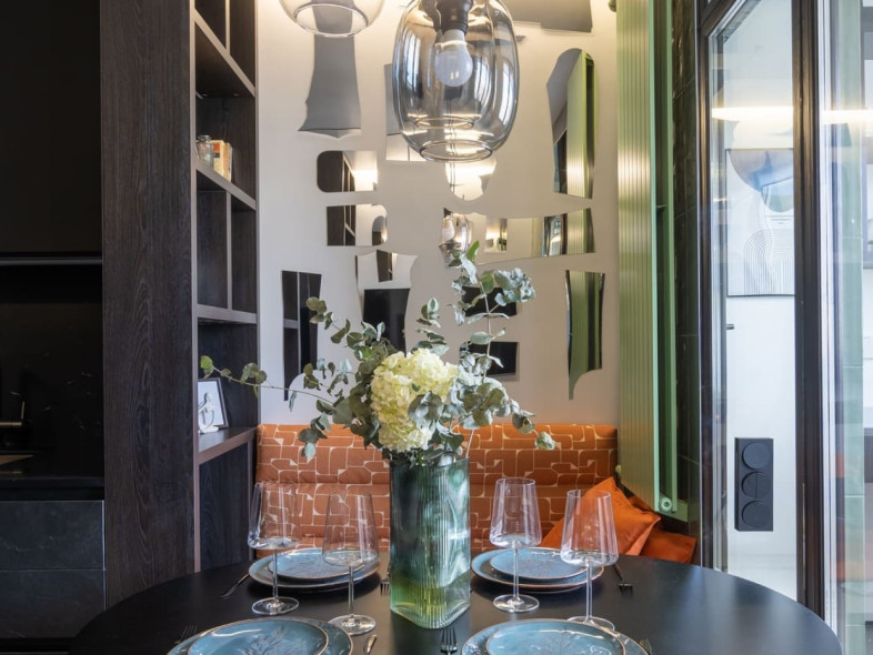 ЛДСП Lamarty в проекте «Квартирный вопрос» на НТВ. Пралине и калейдоскоп на кухне