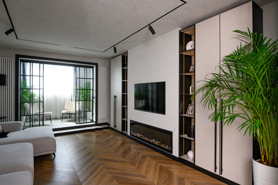 ЛДСП Lamarty в проекте «Квартирный вопрос» на НТВ. «Ход королевы» для гостиной Глеба Жеглова.