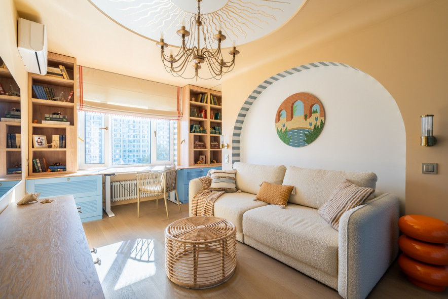 ЛДСП Lamarty в проекте «Квартирный вопрос» на НТВ.  Спальня-гостиная из «Тысячи и одной ночи»