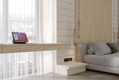 Рабочий стол в спальне (Орех Флория)